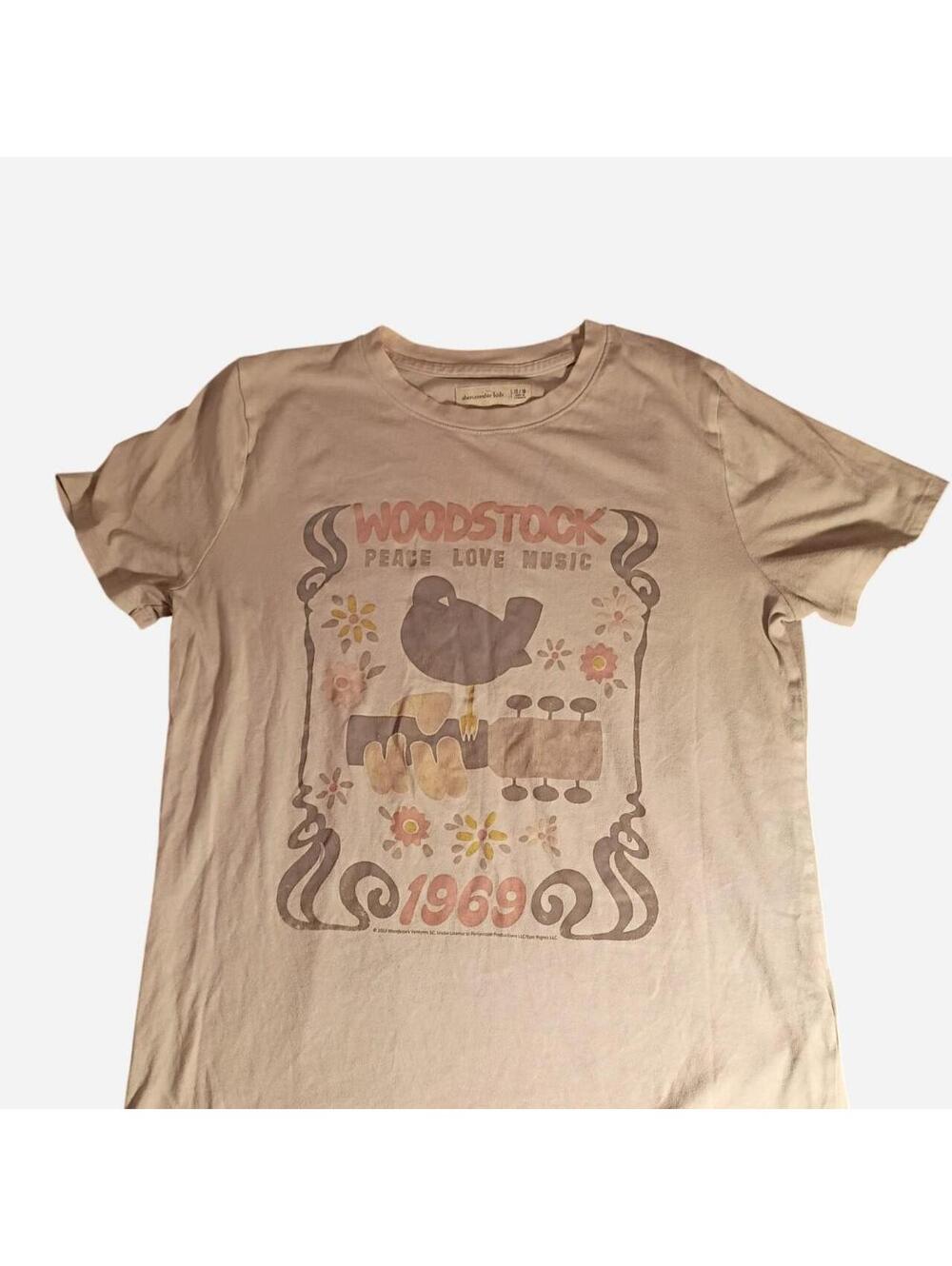 Abercrombie Kids Woodstock 1969 Graphic T-Shirt Size 15/16